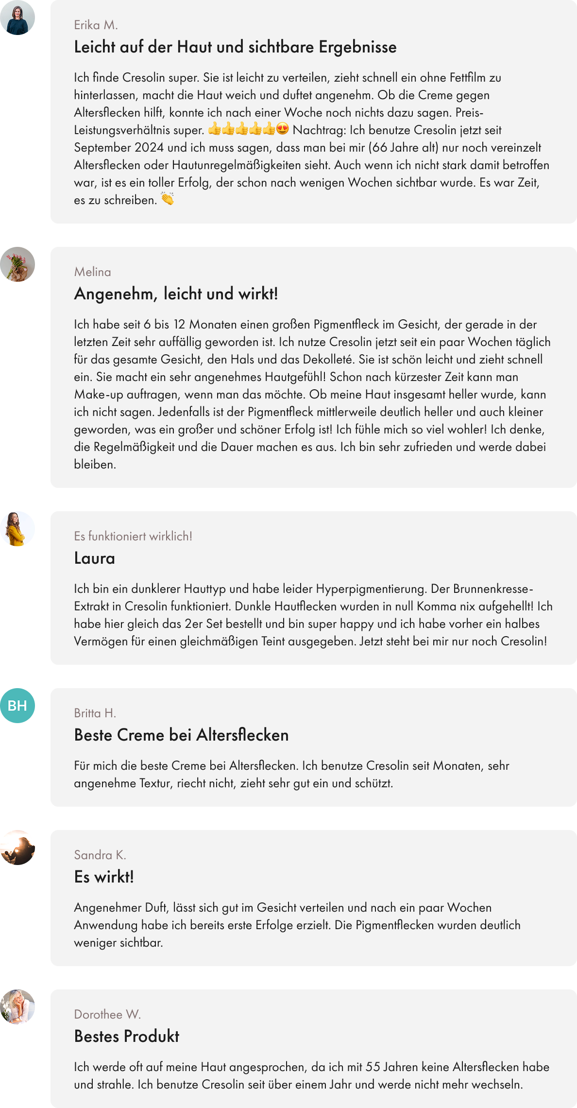 Echte Kundinnen,